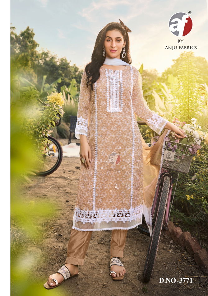 Affair Vol 2 By Anju Digital Printed Organza Designer Kurti With Bottom Dupatta Wholesale Online